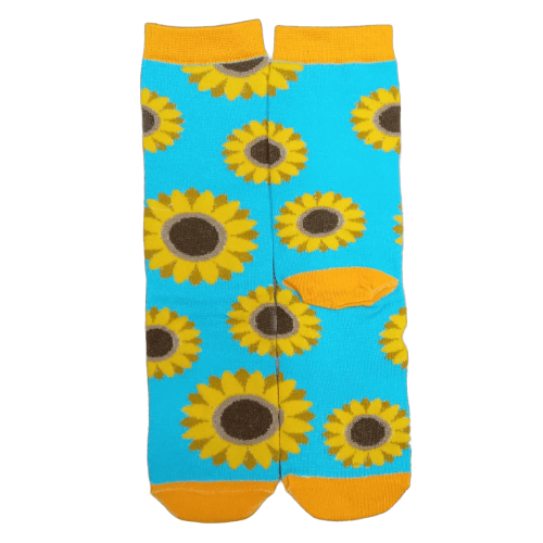 Medias 3/4 Girasoles fondo celeste