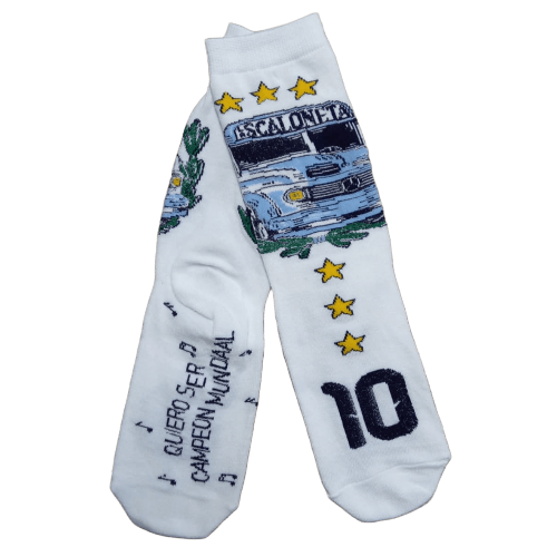 Medias 3/4 Selección Argentina - Micro La Scaloneta 10 Tres Estrellas