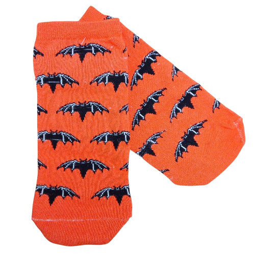Medias soquete Murciélagos fondo naranja