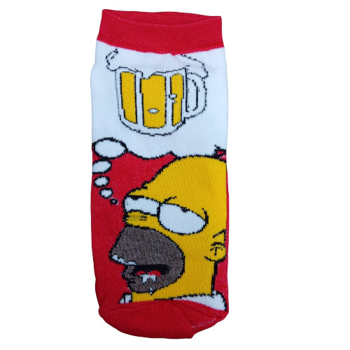 Medias soquete Los Simpson - Homero pensando en cerveza