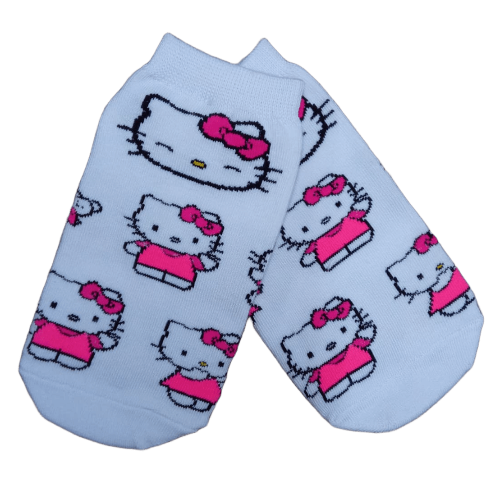 Medias soquete Sanrio - Hello Kitty Vestido Rosa (Fondo Blanco)