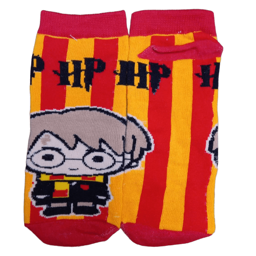 Medias soquete Harry Potter - Harry Chibi Gryffindor (fondo rayado)