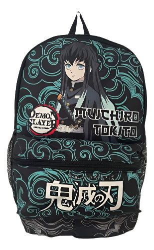 Mochila de Cordura Reforzada - Demon Slayer Tokito (fondo verde y negro)