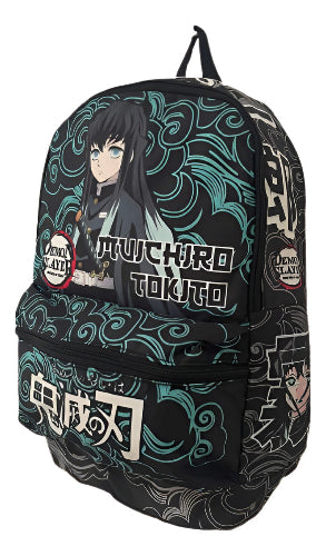 Mochila de Cordura Reforzada - Demon Slayer Tokito (fondo verde y negro)