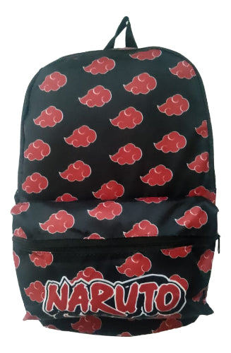 Mochila de Cordura Reforzada - Naruto Akatsuki Nubes (Fondo Negro)