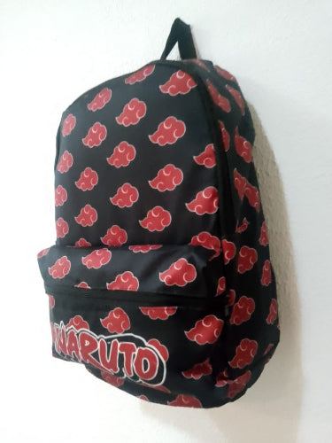 Mochila de Cordura Reforzada - Naruto Akatsuki Nubes (Fondo Negro)