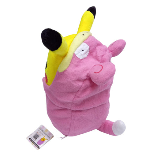Peluche plush Pokemon - Pikachu sorprendido sleeping bag Slowpoke 27CM - Oficial
