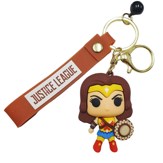 Llavero Goma 3D Mujer Maravilla - Mujer Maravilla con Escudo