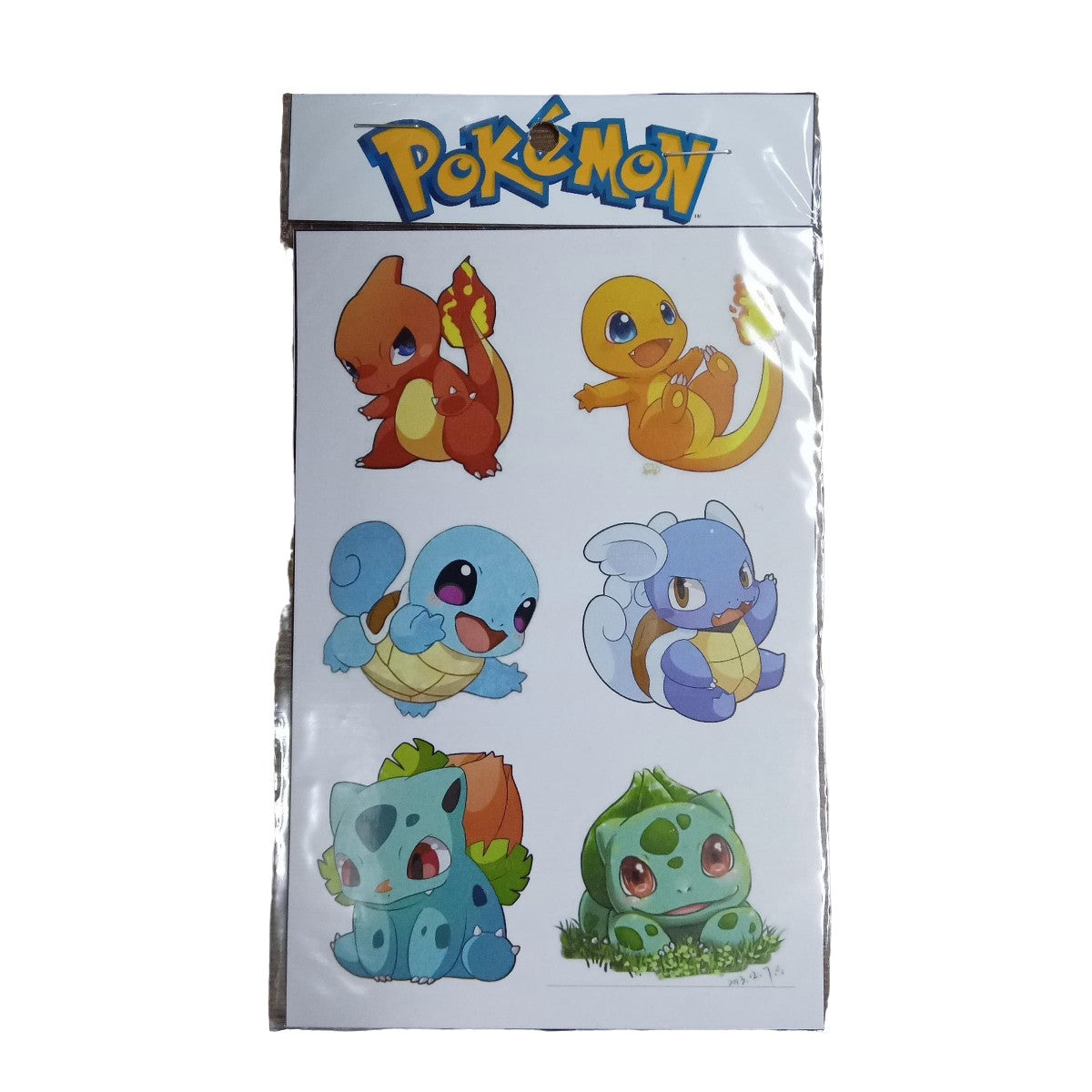 Stickers Pokemon Modelo 2 - Iniciales para recortar