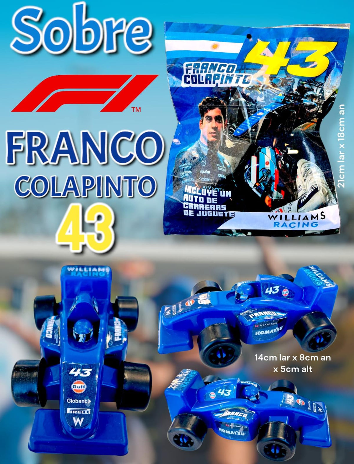 Auto Juguete Franco Colapinto Williams Racing