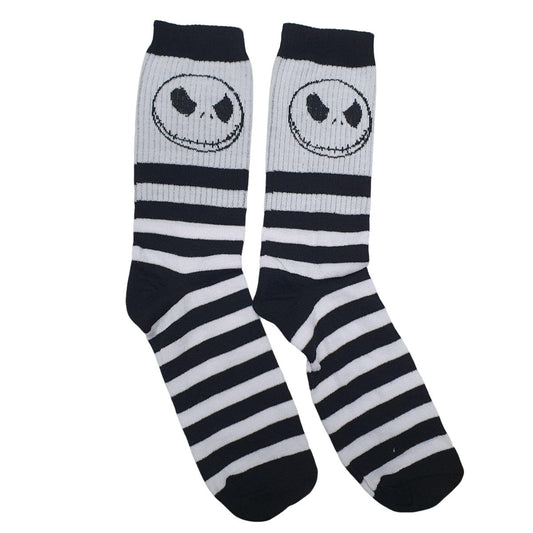 Media 3/4 El Extraño Mundo de Jack - Jack Rayas Blanco y Negro (Puño)