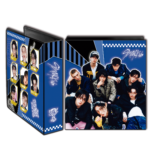 Carpeta Escolar N°3 Kpop - Stray Kids azul (Modelo: STRAY KIDS 06)