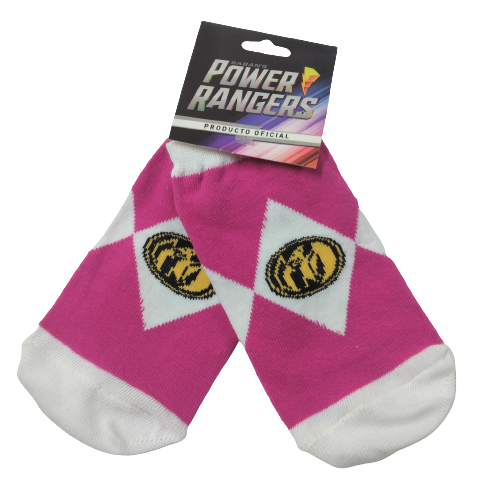 Medias soquete Power Rangers-Rosa