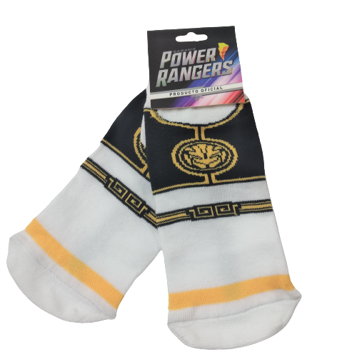 Medias soquete Power Rangers-Blanco