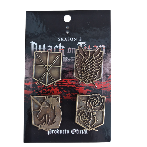 Pack Pines x 4 - Attack on Titan - Escudos
