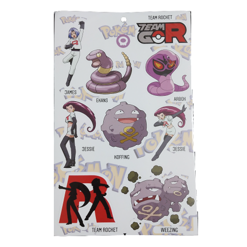 Stickers PVC Pokemon - Equipo Rocket