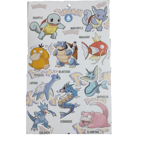 Stickers PVC Pokemon - Pokemon Agua