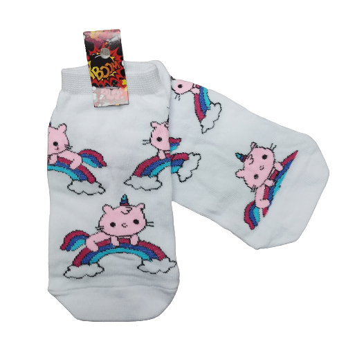 Medias soquete Gato-unicornio
