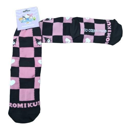 Medias 3/4 Sanrio - Kuromi (cuadros)