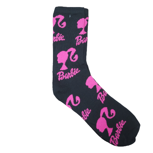 Media 3/4 Barbie logo fondo negro