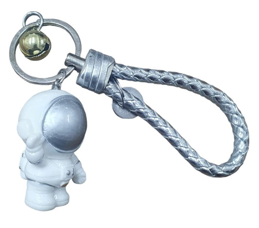 Llavero Goma 3D Astronauta Plateado