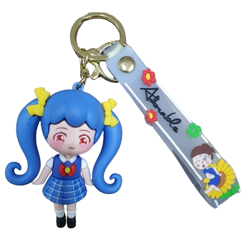 Llavero Goma 3D Lolita Japon - Muñeca Uniforme Colegio