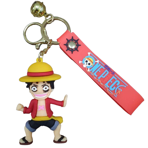 Llavero Goma 3D One Piece - Luffy Pose de Ataque (Agachado)