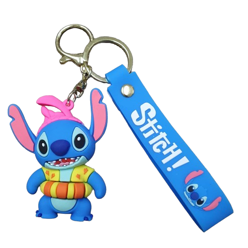 Llavero Goma 3D Lilo &amp; Stitch - Stitch Verano Salvavidas