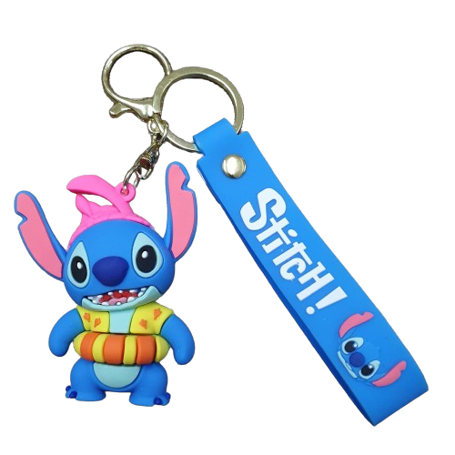 Llavero Goma 3D Lilo & Stitch - Stitch Verano Salvavidas