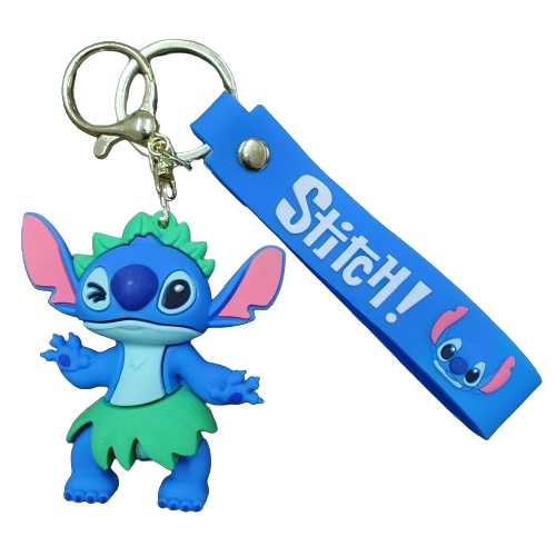 Llavero Goma 3D Lilo &amp; Stitch - Stitch Hawaiano (Hula)