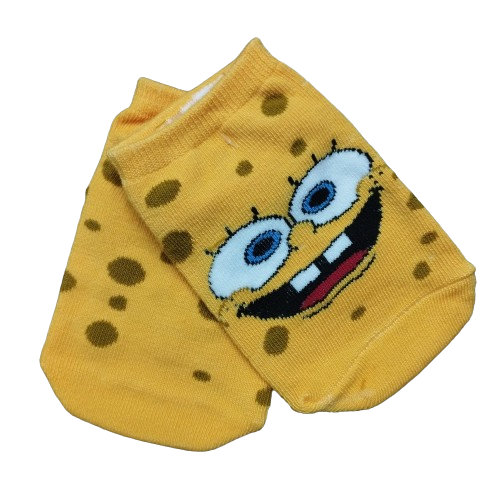 Medias Soquete Bob Esponja - Bob Cara (Amarillas) - Talle Niño