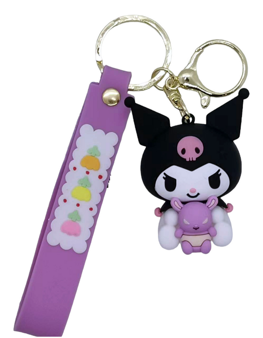 Llavero Goma 3D Sanrio Kuromi con osito