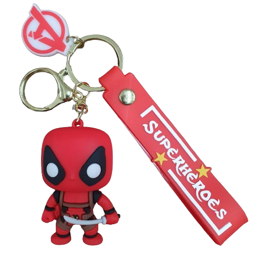 Llavero Goma 3D Deadpool - Con Katana en la mano
