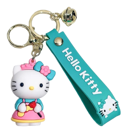 Llavero Goma 3D Sanrio Kitty Florista