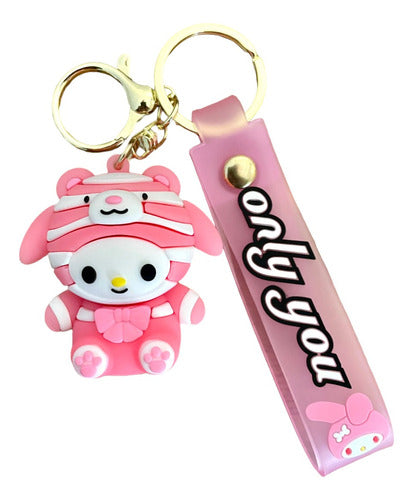 Llavero Goma 3D Sanrio My Melody disfraz mapache