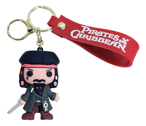 Llavero goma 3D Piratas del Caribe - Jack Sparrow Sombero