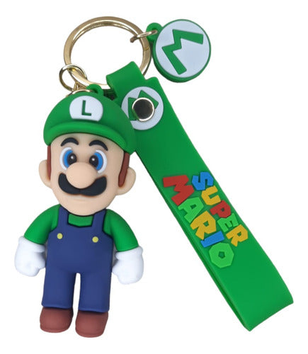 Llavero Goma 3D Super Mario Bros Mario - Luigi