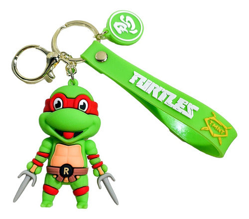 Llavero goma 3D Tortugas Ninja - Rafael con Sai