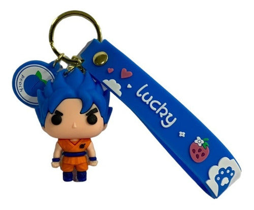 Llavero Goma 3D Dragon Ball Z Funko Goku Super Saiyan Blue