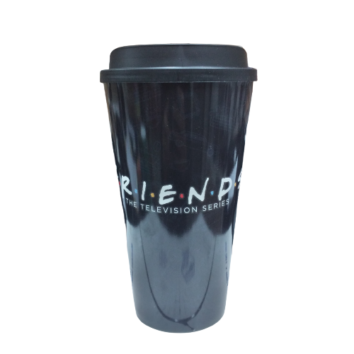 Vaso cafe con tapa - Friends - OUTLET