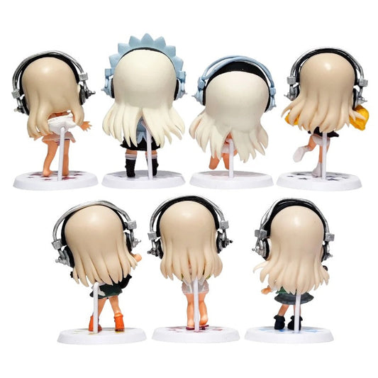 Figuras (Set x7) SoniAni: Super Sonico The Animation - Chibi 8,5cm