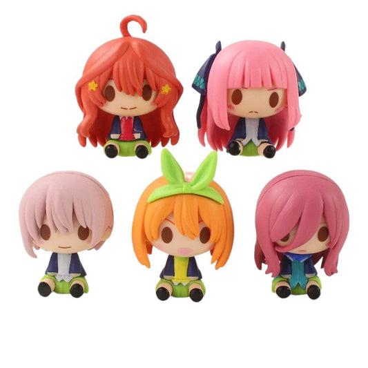 Figuras (Set x5) Somos Quintillizas - Chibi Uniforme 5cm aprox.