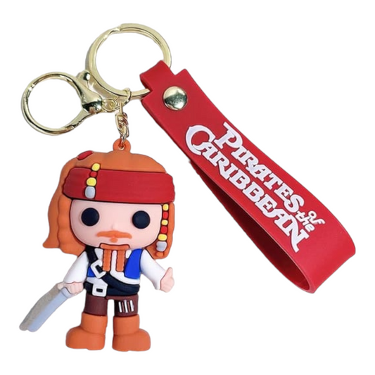 Llavero goma 3D Piratas del Caribe - Jack Sparrow