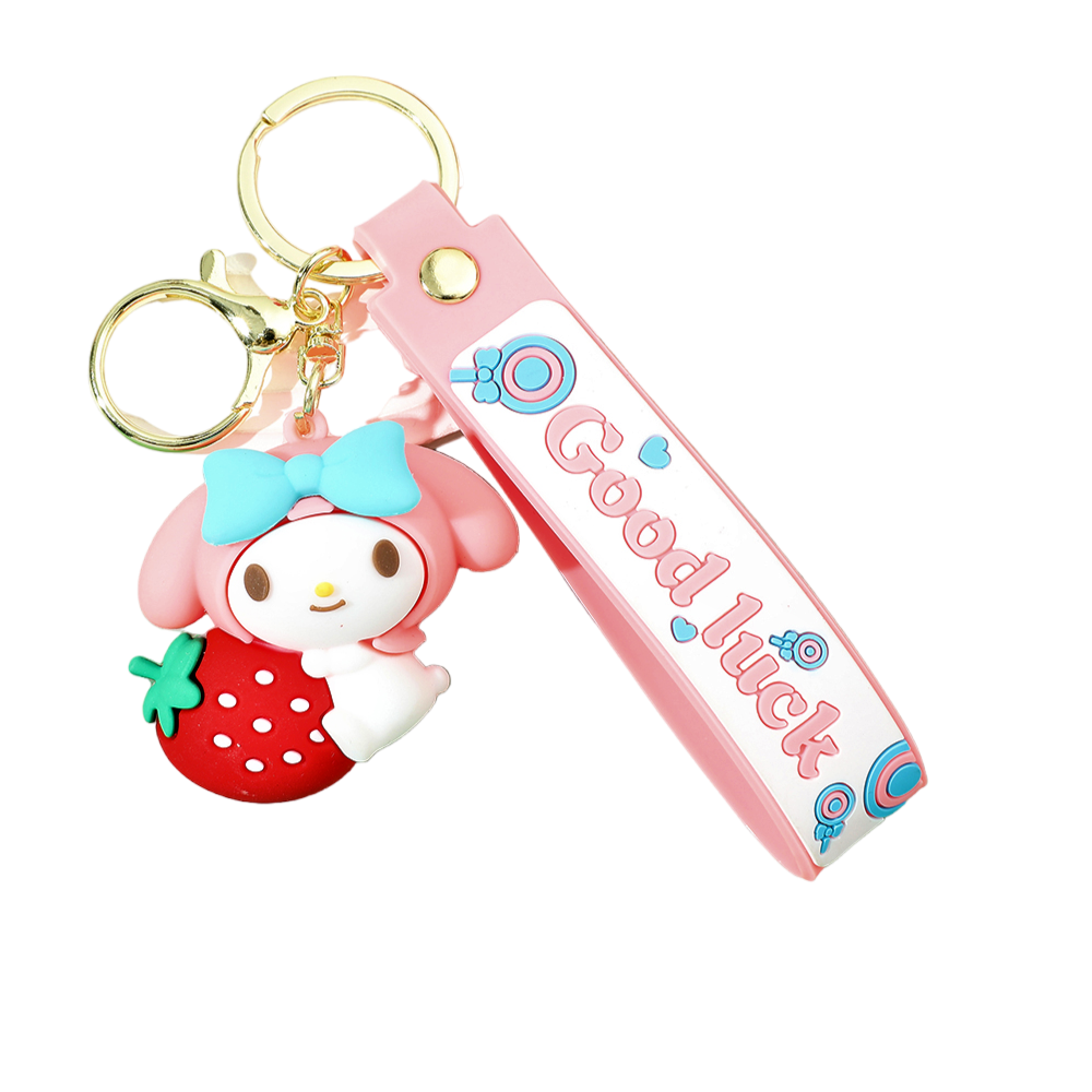 Llavero Goma 3D Sanrio My Melody frutilla