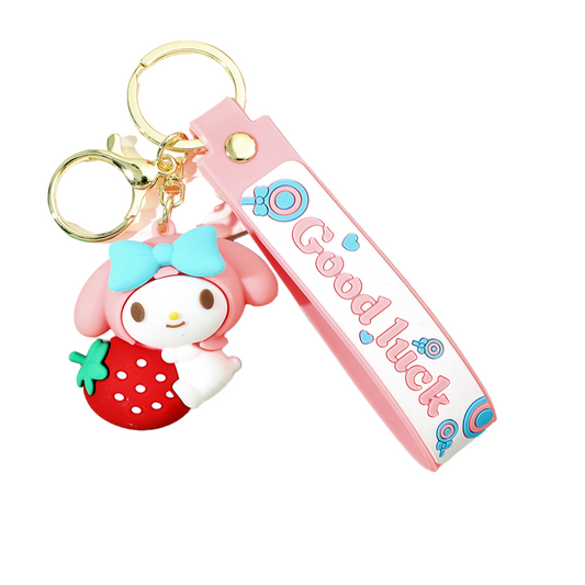 Llavero Goma 3D Sanrio My Melody frutilla