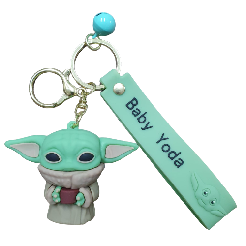 Llavero Goma 3D Star Wars - Baby Yoda (Grogu) - tomando sopa