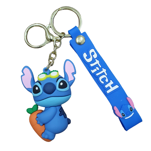 Llavero Goma 3D Lilo & Stitch - Stitch Zanahoria