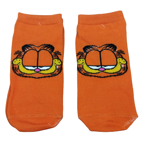 Medias Soquetes Garfield - Garfield (fondo naranja)