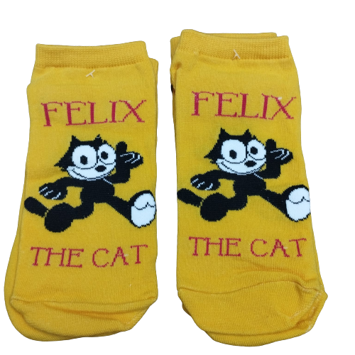 Medias Soquetes Felix The Cat (fondo amarillo)