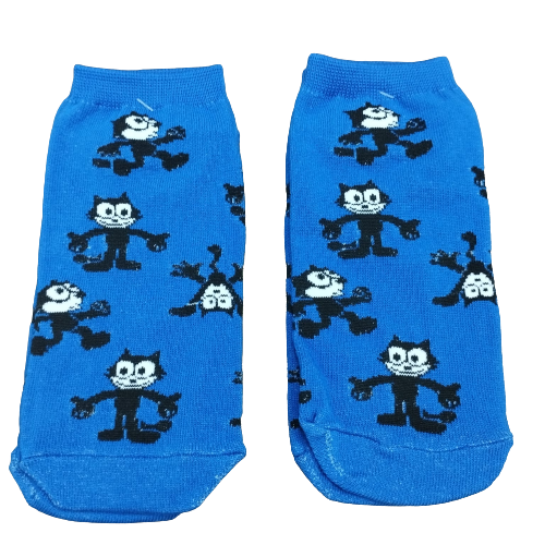 Medias Soquetes Felix The Cat (fondo azul)